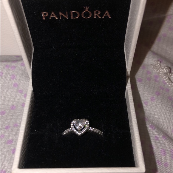 Pandora Elevated Heart Promise Ring Set 